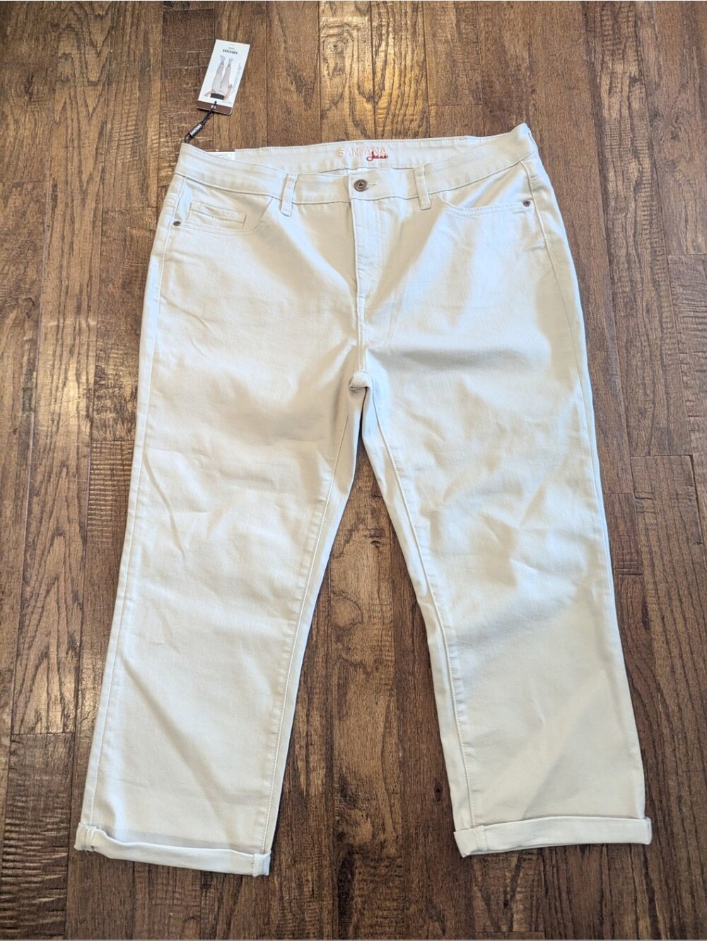 Santana Ivory jeans mid rise classic straight leg With tummy control sz 18 NWT